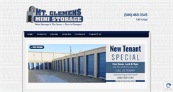 Desktop Screenshot of mtclemensministorage.com